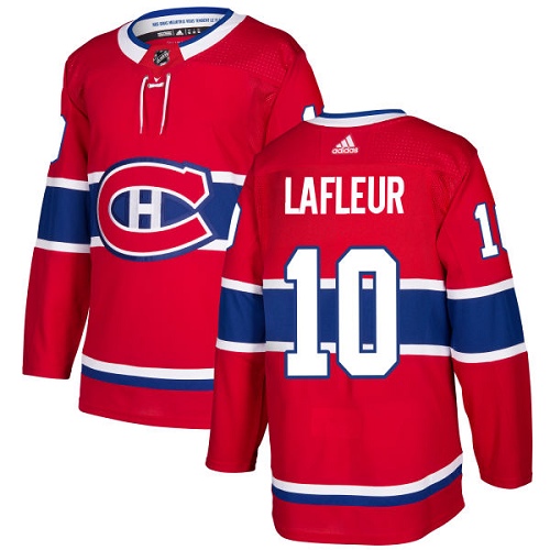 Adidas Canadiens #10 Guy Lafleur Red Home Authentic Stitched NHL Jersey - Click Image to Close